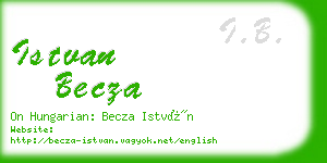istvan becza business card